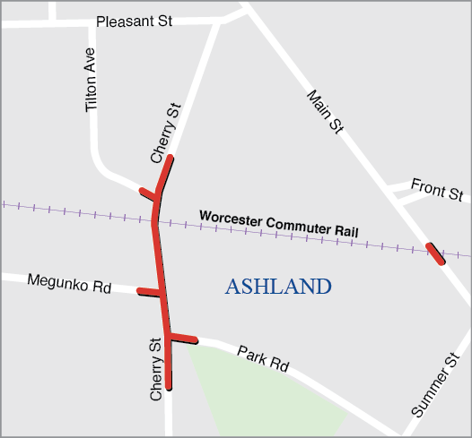 ASHLAND: REHABILITATION AND RAIL CROSSING IMPROVEMENTS ON CHERRY STREET